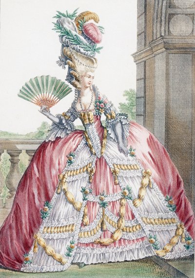 Grand Robe a La Francais, engraved by Voysard, plate from 
